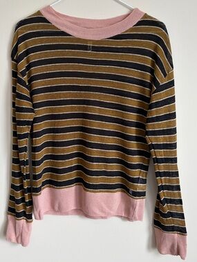Striped Bellerose 100% Linen Long Sleeve Tee